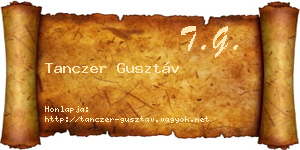 Tanczer Gusztáv névjegykártya