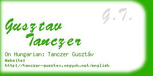 gusztav tanczer business card
